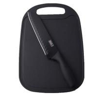 黑菜板+黑刃厨师刀|德国工艺不锈钢七件全套组合厨房套刀刀具套装家用锋利黑刀黑钢