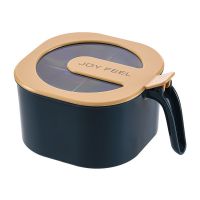 [手柄式]四格调味盒北欧蓝送4个勺子|四格调料盒套装家用厨房调味盒盐罐多功能调料置物架收纳盒调味罐