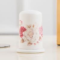 若雪花牙签筒|饭店餐饮用陶瓷牙签筒家用创意中式欧式吃饭好看的景德镇骨瓷餐具