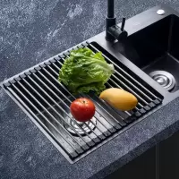 硅胶pvc不锈钢蔬果沥水架厨房晾水槽置物架大号多功能厨房小工具