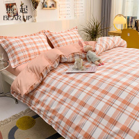 熊起家纺2021纯棉四件套网红款ins风全棉床单被套被罩1.8m床上4件套