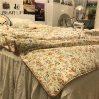 熊起家纺2021ins小碎花北欧简约单双人夏凉被夏季薄被子空调被可水洗纯棉面料