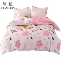 熊起家纺2021加厚纯棉磨毛被套单件单人1.5米全棉被罩150x200单套双人200x230