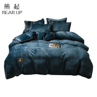 熊起家纺2021珊瑚绒被套单件冬天双面牛奶绒加绒冬季加厚单人法兰绒毛绒面被罩