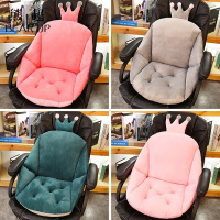 熊起家纺2021坐垫靠垫一体护腰座垫冬季加厚毛绒办公室藤椅餐椅子电脑靠背椅垫