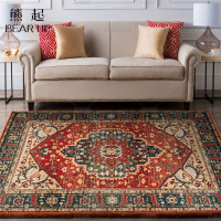 熊起家纺2021轻奢美式客厅地毯波斯花纹复古欧式宫廷风客厅满铺卧室床边地毯