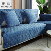 熊起家纺2021冬季短毛绒沙发垫现代简约防滑坐垫客厅北欧简约非万能沙发套罩巾