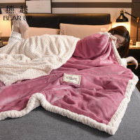 熊起家纺2021毛毯被子双层法兰绒床单铺床珊瑚绒毯子冬季小沙发毛巾被加厚保暖