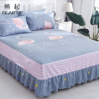 熊起家纺2021纯棉床罩保护单件床裙式1.5米1.8x2.0m围裙防尘床单床套防滑2x2.2