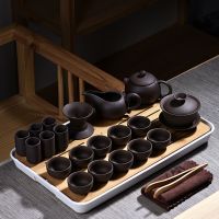 特价紫砂功夫茶具青瓷套装哥窑整套汝窑陶瓷盖碗茶壶茶杯子大套组