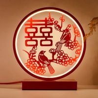 创意结婚台灯卧室床头灯结婚礼物红色婚房台灯婚礼夜灯结婚长明灯E8
