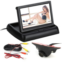 12v汽车倒车影像一体机4.3/5寸显示器前后监控高清夜视摄像头|4.3寸折叠屏+盲区摄像头