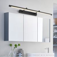 北欧白色 伸缩led镜前灯 卫生间浴室镜柜灯可调节美式长底座镜灯