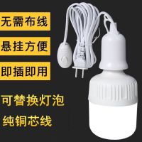 led超亮插座灯带开关家用e27螺口插电台灯卧室床头灯照明小夜灯W2