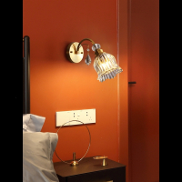 美式轻奢壁灯客厅奢华大气卧室床头壁灯古达水晶走廊过道创意灯具