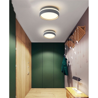 阳台灯北欧圆形马卡龙吸顶灯古达衣帽间玄关入户门厅走廊过道灯具