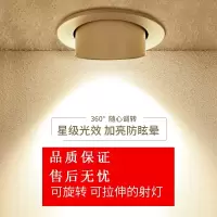 象鼻灯古达嵌入式天花灯三色家用可调角度店铺商用防眩筒灯