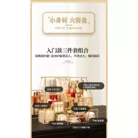 化妆品收纳盒铜玻璃轻奢口红网红桌面古达护肤梳妆台大容量置物架