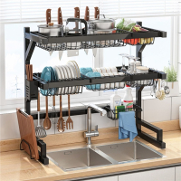 厨房水槽置物架多功能碗盘收纳架古达家用台面碗碟架水池上碗碟沥水架