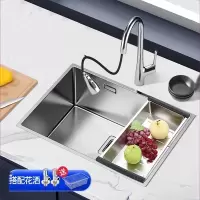 古达厨房304不锈钢水槽单槽洗碗槽大单盆台下盆手工台中盆洗菜盆(GD-26)