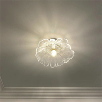 古达吸顶灯日式复古花朵灯北欧简约黄铜民宿进门走廊玄关过道阳台灯