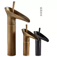 古达铜仿古水龙头冷热台上盆复古卫生间洗手盆面盆龙头单冷室外户外