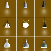 古达餐厅灯吊灯单头简约现代创意工业风吧台灯北欧轻奢小吊灯