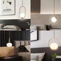 古达床头吊灯长线灯现代简约轻奢北欧创意灯饰极简卧室小吊灯