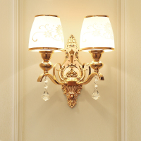 古达创意现代简约水晶壁灯卧室床头灯过道客厅背景墙墙壁灯