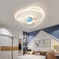 大海边儿童房灯卧室灯吸顶灯卡通星球太空人宇航员男孩女孩房间灯具
