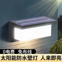 太阳能户外庭院灯家用照明阳台农村房檐路灯古达人体感应围墙壁灯