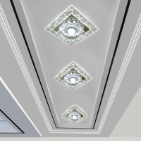 过道走廊玄关灯现代简约吊顶灯阳台水晶古达嵌入式天花射灯门口灯