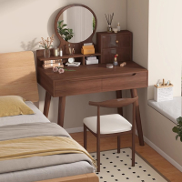 古达梳妆台卧室现代简约床头化妆桌收纳柜一体小户型网红ins风化妆台