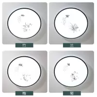 古达新中式led吸顶灯圆形卧室灯现代简约客厅灯房间走廊阳台过道灯具