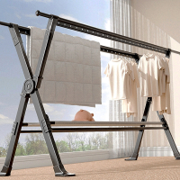 古达晾衣架落地家用折叠阳台凉衣杆室内外挂衣服伸缩挂衣架晒被子
