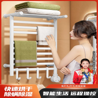 尔沫智能碳纤维电热毛巾架浴室卫生间家用恒温加热烘干置物架子免打孔