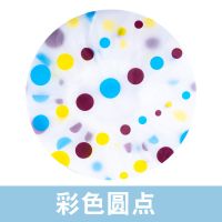 可爱浴室帽厨房防油烟防水成人加厚洗澡帽子浴球浴帽头套儿童女款|圆形彩点 1个装【防水】