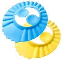 洗澡洗发帽护耳浴帽可调节加大神器海绵婴儿童防水宝宝洗头帽搓澡|2个洗头帽（蓝色+黄色）+洗头刷