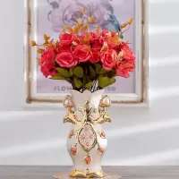 仿真花客厅室内摆设欧式花瓶插花摆件家居餐桌创意装饰品C5|磨砂8寸花瓶（不含仿真花）