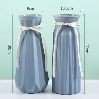 玻璃花瓶水培富贵竹玻璃瓶客厅装饰品摆件水培植物房间插花干U0|仿灰30cm【南瓜+折纸】送丝带 超厚超结实非常性价比