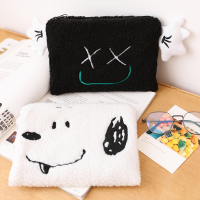 韩版毛绒便提包女可爱随身包包小清新大容量收纳包A6