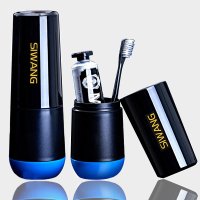 套装牙刷牙膏筒男女出差便携收纳杯旅游用品Z8|挪威黑