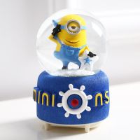 飘雪水晶球旋转发光音乐盒八音盒送闺蜜女生小孩儿童创意生日礼物H5|单眼大号