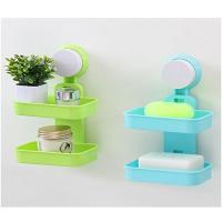 创意强力吸盘肥皂盒浴室香皂盒壁挂式沥水肥皂架置物盒肥皂托S8|【双层吸盘皂盒】1个装