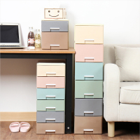 办公桌面塑料小抽屉式收纳柜书桌上学生文件杂物储物箱C0