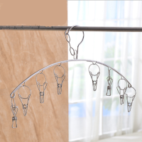 不锈钢防风晒袜架文胸袜子晾衣夹子儿童家用多夹子G1|防风8夹拍一发二