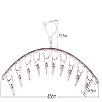 不锈钢防风晒袜架文胸袜子晾衣夹子儿童家用多夹子G1|防风10夹拍一发二