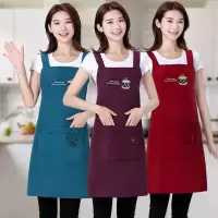 防水围裙女厨房咖啡店工作服塑料防油长袖全身罩衣围腰夏季薄款