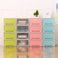 加大加厚透明鞋盒 抽屉式塑料内衣衣物玩具袜子V9