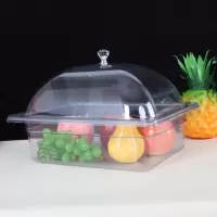 透明亚克力散称食品盒塑料保鲜超市酱菜展示盒带盖塑料收纳陈列盒